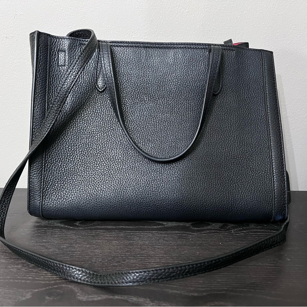 Banana Republic Black Leather Structured Shoulder… - image 2